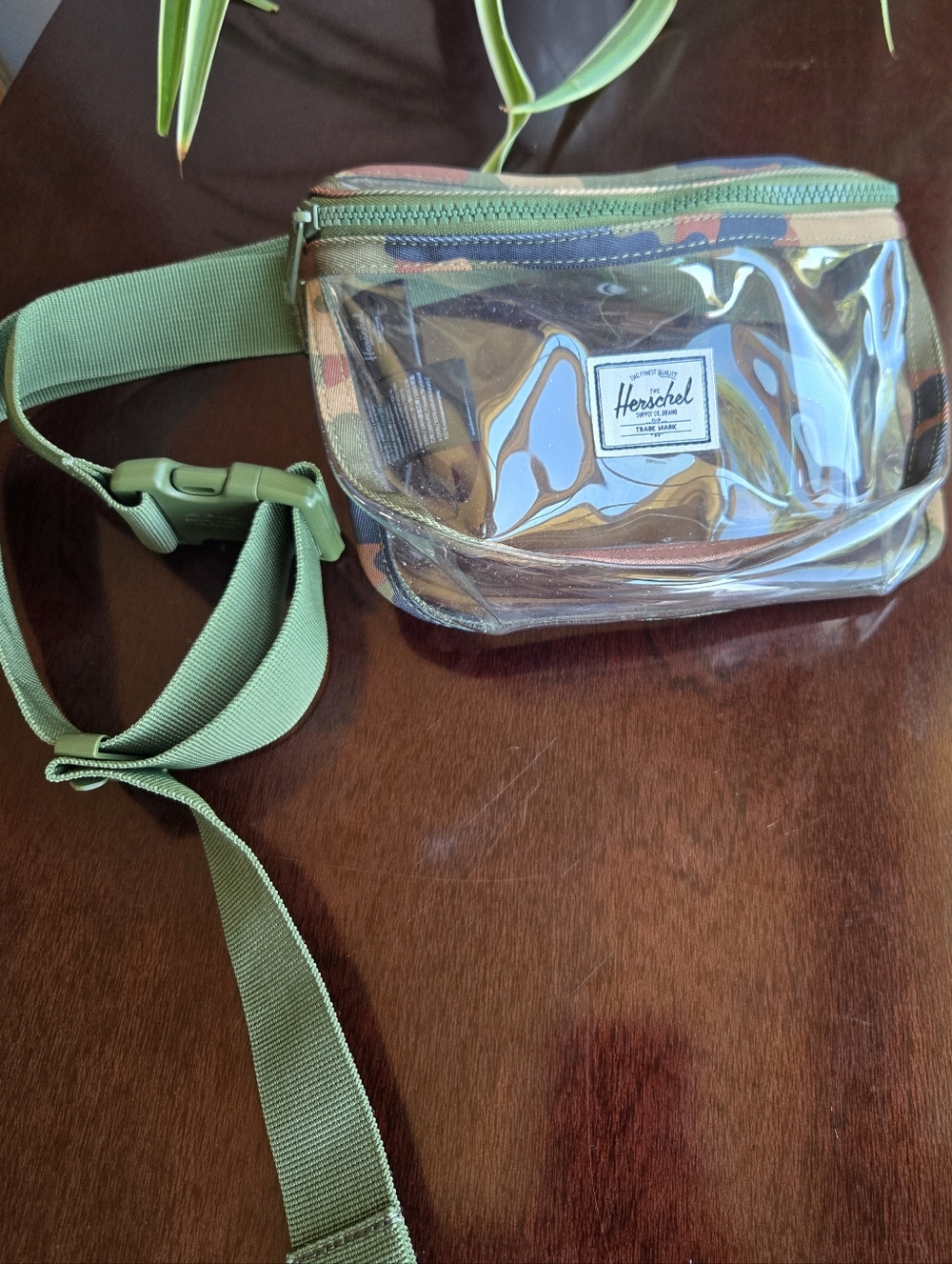 Herschel Fifteen Clear Camouflage Fanny Pack Festival Bag 💚🖤💚🖤